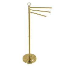 Kingston Brass CC2027 - Kingston Brass CC2027 Vintage Freestanding Towel Rack, Brushed Brass