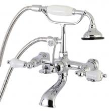 Kingston Brass AE206T1 - Aqua Vintage Vintage 7-Inch Tub Faucet with Hand Shower, Polished Chrome