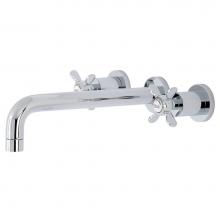 Kingston Brass KS8021BEX - Essex Two-Handle Wall Mount Tub Faucet, Polished Chrome