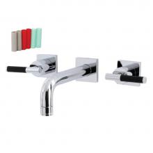 Kingston Brass KS6121CKL - Ksiser Two-Handle Wall Mount Bathroom Faucet, Polished Chrome