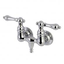 Kingston Brass AE32T1 - Aqua Vintage 3-3/8 Inch Wall Mount Tub Faucet, Polished Chrome