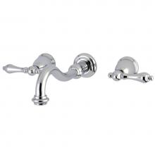 Kingston Brass KS3121AL - Vintage 2-Handle Wall Mount Bathroom Faucet, Polished Chrome