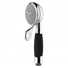 Kingston Brass K511A1 - Kaiser 5-Function Hand Shower, Polished Chrome/Black