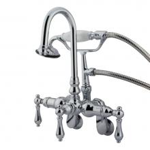 Kingston Brass CC302T1 - Vintage Adjustable Center Wall Mount Tub Faucet, Polished Chrome