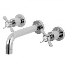 Kingston Brass KS8121BEX - Essex 2-Handle 8 in. Wall Mount Bathroom Faucet, Polished Chrome