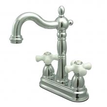 Kingston Brass KB1491PX - Heritage Two-Handle Bar Faucet, Polished Chrome