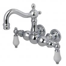 Kingston Brass CC1006T1 - Vintage 3-3/8-Inch Wall Mount Tub Faucet, Polished Chrome