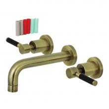 Kingston Brass KS8123DKL - Concord 2-Handle Wall Mount Bathroom Faucet, Antique Brass