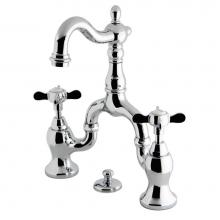 Kingston Brass KS7971BEX - Essex Bridge Bathroom Faucet with Brass Pop-Up, Polished Chrome