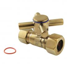 Kingston Brass CC44457DX - Kingston Brass CC44457DX 5/8'' OD Comp x 1/2'' OD Comp Straight Shut Off Valve