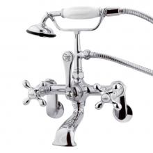 Kingston Brass CC58T1 - Vintage Adjustable Center Wall Mount Tub Faucet, Polished Chrome