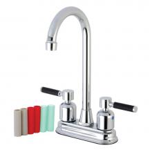 Kingston Brass FB491DKL - Kaiser 4'' Centerset High-Arch Spout Bar Faucet, Polished Chrome