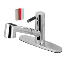 Kingston Brass GSC8571DKL - Gourmetier Kaiser Single-Handle Pull-Out Kitchen Faucet, Polished Chrome