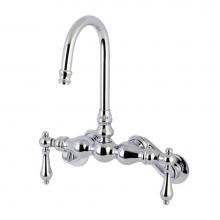 Kingston Brass AE82T1 - Aqua Vintage Adjustable Center Wall Mount Tub Faucet, Polished Chrome