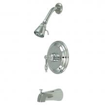 Kingston Brass GKB2631KL - Water Saving Knight Tub & Shower Faucet with Lever Handles, Polished Chrome
