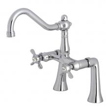 Kingston Brass KS3231BEX - Essex 7-Inch Center Deck Mount Clawfoot Tub Faucet, Polished Chrome