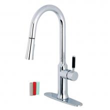 Kingston Brass LS2721DKL - Gourmetier Kaiser Single-Handle Pull-Down Kitchen Faucet, Polished Chrome