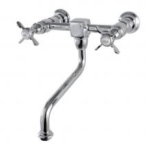 Kingston Brass KS1211BEX - Essex Wall Mount Bathroom Faucet, Polished Chrome