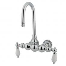 Kingston Brass CC6T1 - Vintage 3-3/8-Inch Wall Mount Tub Faucet, Polished Chrome