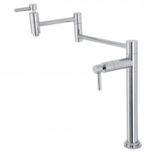 Kingston Brass KS8701DL - Kingston Brass KS8701DL Concord Deck Mount Pot Filler, Polished Chrome