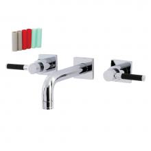 Kingston Brass KS6121DKL - Ksiser Two-Handle Wall Mount Bathroom Faucet, Polished Chrome