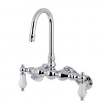 Kingston Brass AE86T1 - Aqua Vintage Adjustable Center Wall Mount Tub Faucet, Polished Chrome