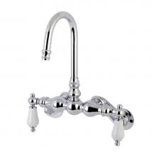 Kingston Brass AE84T1 - Aqua Vintage Adjustable Center Wall Mount Tub Faucet, Polished Chrome