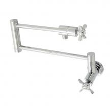 Kingston Brass KS4101BEX - Essex Wall Mount Pot Filler, Polished Chrome