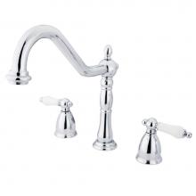 Kingston Brass KB1791PLLS - Widespread Kitchen Faucet, Polished Chrome