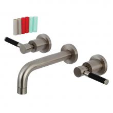 Kingston Brass KS8128DKL - Kaiser 2-Handle Wall Mount Bathroom Faucet, Brushed Nickel