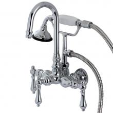 Kingston Brass AE8T1 - Aqua Vintage Wall Mount Clawfoot Tub Faucet, Polished Chrome