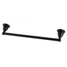 Kingston Brass BA1752MB - Kingston Brass BA1752MB Heritage 18'' Towel Bar, Matte Black