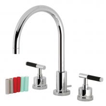 Kingston Brass KS8921CKL - Kaiser Widespread Bathroom Faucet with Brass Pop-Up, Polished Chrome