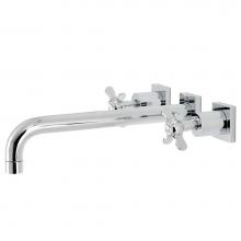 Kingston Brass KS6051BEX - Essex Wall Mount Tub Faucet, Polished Chrome