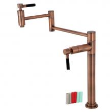 Kingston Brass KS870DKLAC - Kingston Brass KS870DKLAC Kaiser Deck Mount Pot Filler, Antique Copper