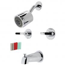 Kingston Brass KBX8141CKL - Kingston Brass KBX8141CKL Kaiser Two-Handle Tub and Shower Faucet, Polished Chrome