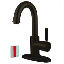 Kingston Brass FS8435DKL - Fauceture Kaiser Single-Handle Bathroom Faucet with Push Pop-Up and Cover Plate, Oil Rubbed Bronze