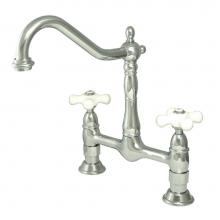 Kingston Brass KS1171PX - Heritage Bridge Kitchen Faucet, Polished Chrome