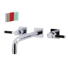 Kingston Brass KS6021DKL - Ksiser Wall Mount Tub Faucet, Polished Chrome