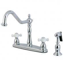 Kingston Brass KB1751PXBS - Heritage Centerset Kitchen Faucet, Polished Chrome