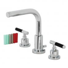 Kingston Brass FSC8951CKL - Fauceture Kaiser Widespread Bathroom Faucet with Brass Pop-Up, Polished Chrome