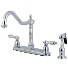 Kingston Brass KB1751ALBS - Heritage Centerset Kitchen Faucet, Polished Chrome