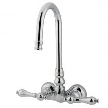 Kingston Brass CC72T1 - Vintage 3-3/8-Inch Wall Mount Tub Faucet, Polished Chrome