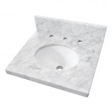 Kingston Brass KVPB1917M38 - Fauceture KVPB1917M38 Fredrickson 19'' x 17'' Carrara Marble Vanity Top with O