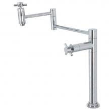 Kingston Brass KS8701DX - Kingston Brass KS8701DX Concord Deck Mount Pot Filler, Polished Chrome