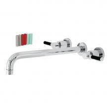 Kingston Brass KS8041DKL - Kaiser Wall Mount Tub Faucet, Polished Chrome