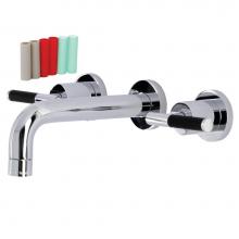 Kingston Brass KS8121CKL - Kaiser Two-Handle Wall Mount Bathroom Faucet, Polished Chrome