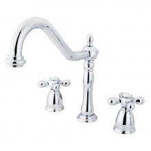 Kingston Brass KB1791AXLS - Widespread Kitchen Faucet, Polished Chrome