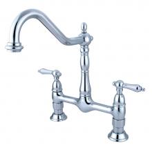 Kingston Brass KS1171AL - Heritage Bridge Kitchen Faucet, Polished Chrome