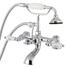 Kingston Brass AE208T1 - Aqua Vintage Vintage 7-Inch Tub Faucet with Hand Shower, Polished Chrome